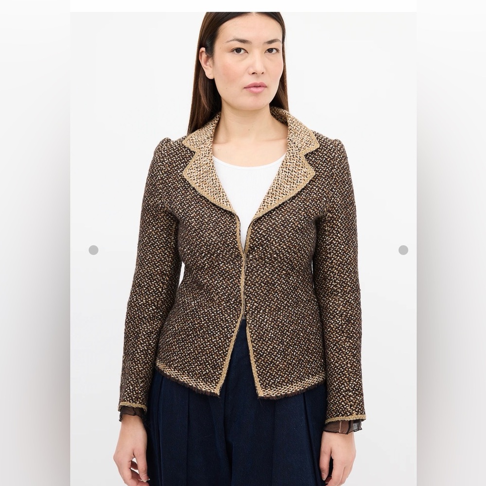 ⭐️Prada Vintage 2000 Melange Tweed Wool Blazer & Scarf⭐️⭐️
